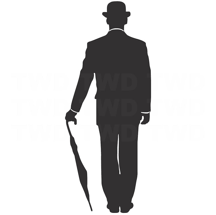 Vintage Comedian Silhouette Wall Decal