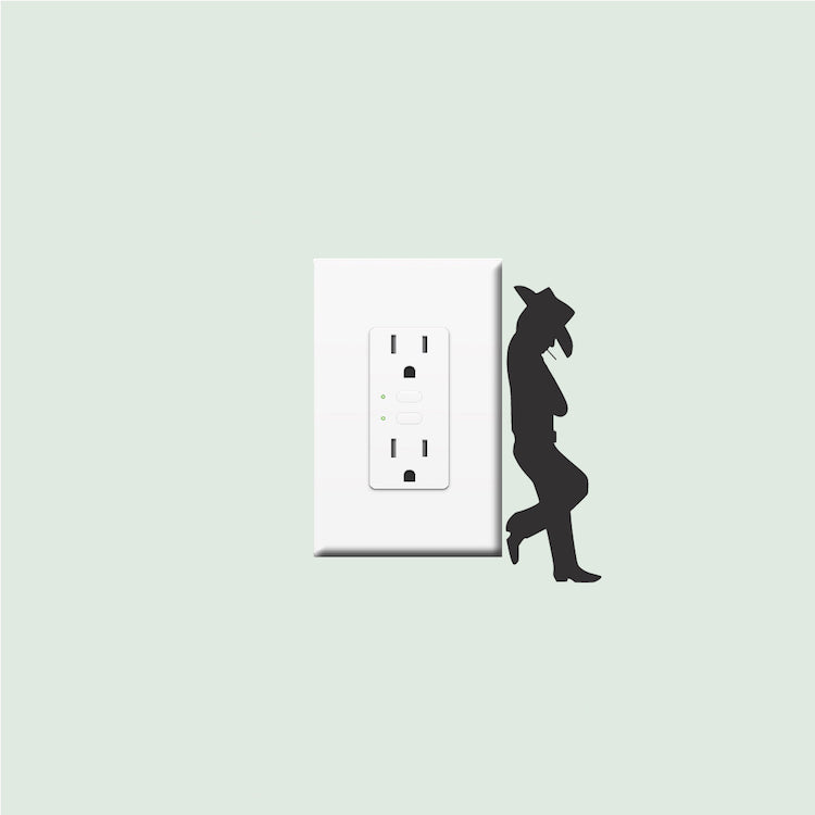 Leaning Cowboy Wall Decal