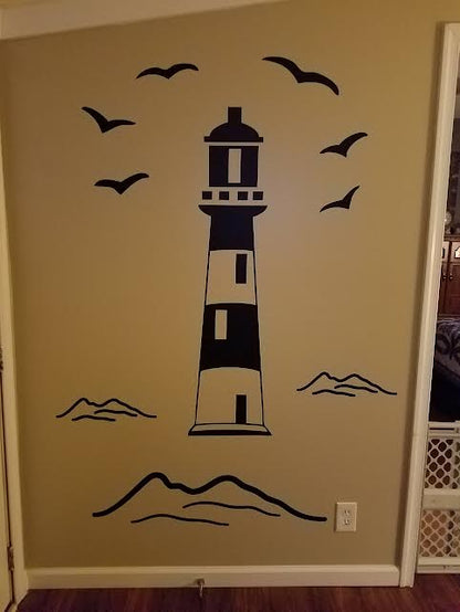 Lighthouse and Birds Wall Decal Set - view 4