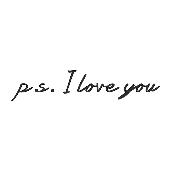P.S. I Love You Wall Decal Design 2
