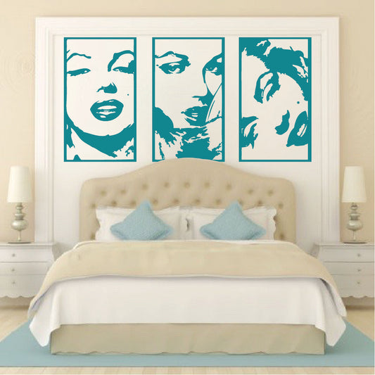 Classic Glamour Portrait Panel Wall Decals