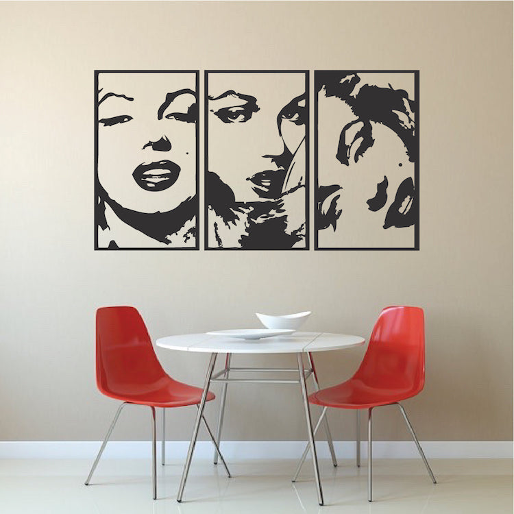 Classic Glamour Portrait Panel Wall Decals