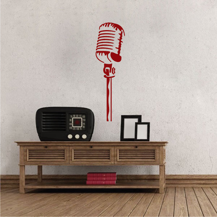 Microphone and Stand Wall Decal - view 4