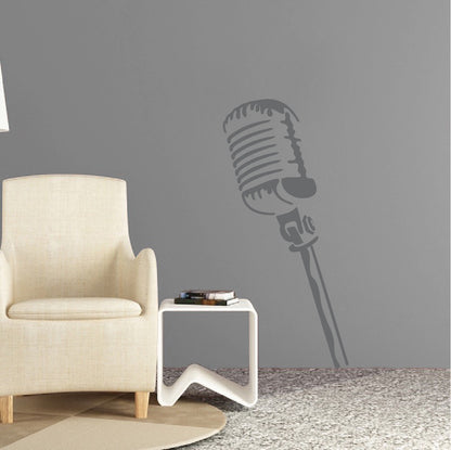 Microphone and Stand Wall Decal - view 2