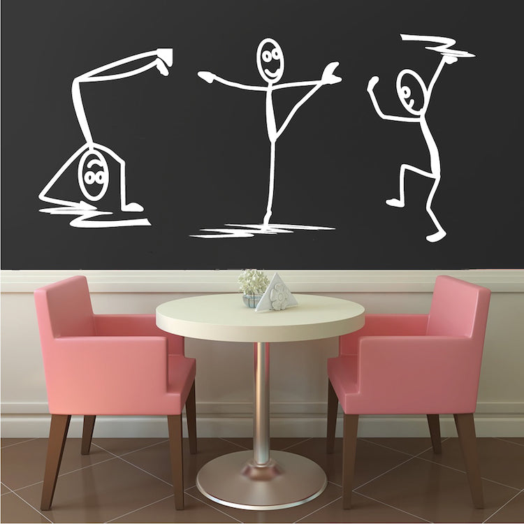 Modern Stick Figure Men Decals