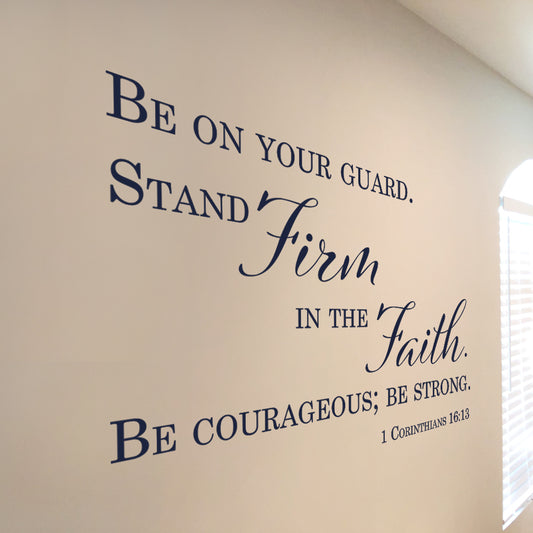 Stand Firm Christian Scripture Wall Decal