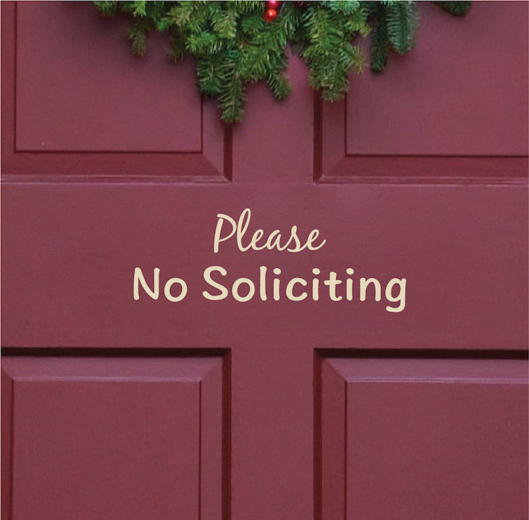 No Soliciting Door Decal Sign