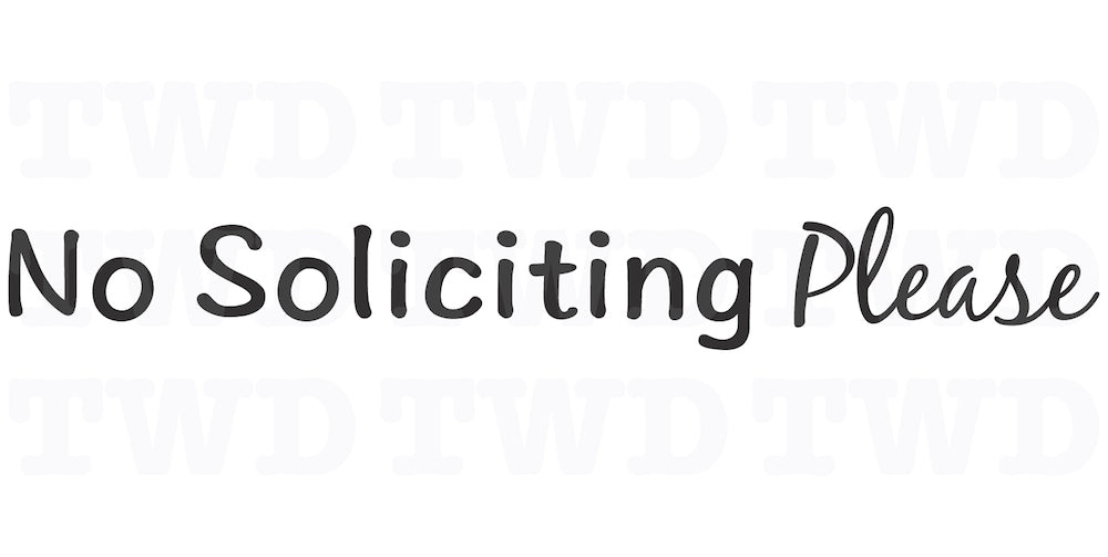 No Soliciting Door Decal Sign