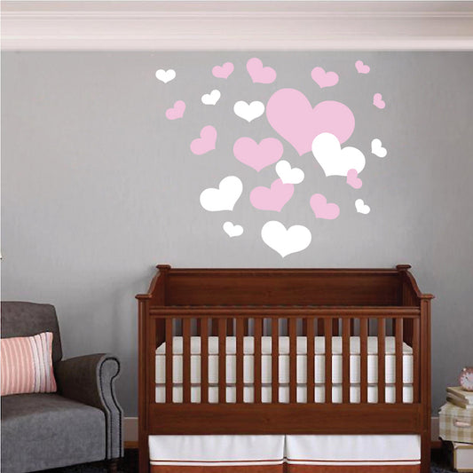 Nursery Heart Wall Decal Set - view 1
