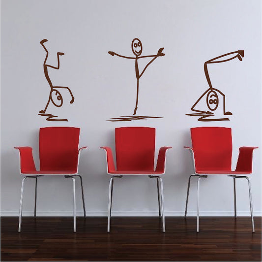 Modern Stick Figure Men Decals