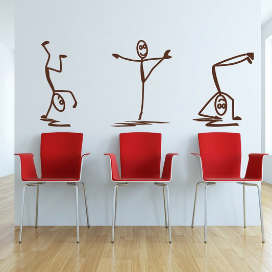 Modern Stick Figure Men Decals