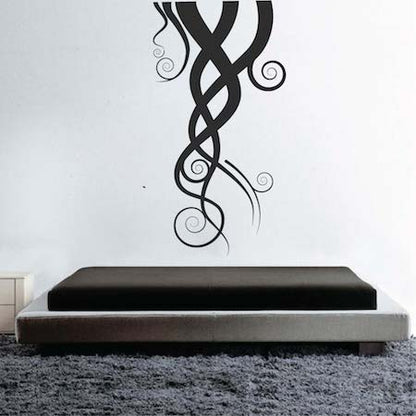 Wavy Abstract Tree Wall Decal - view 3