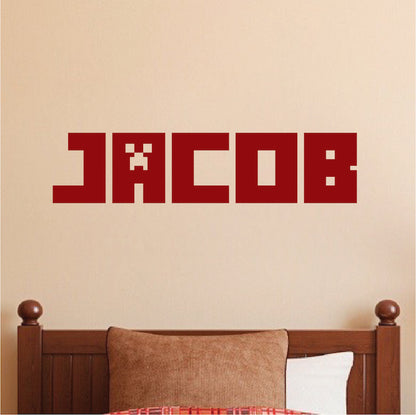 Personalized Block Style Name Wall Decal - view 3