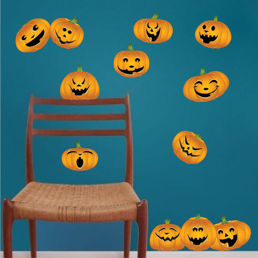 Pumpkin Decals – Removable Vinyl Stickers