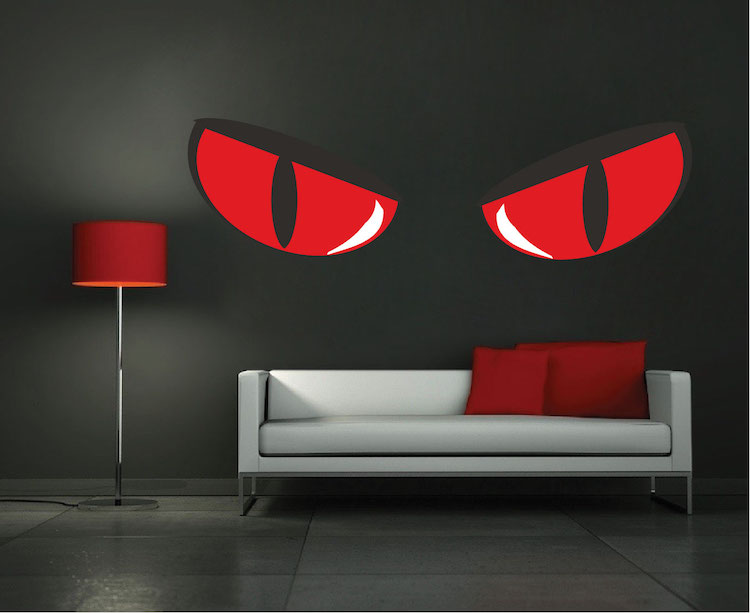 Scary Eyes Wall Decal
