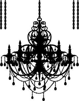 Rustic Chandelier Wall Decal - view 4