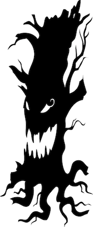 Scary Tree Halloween Wall Decal - additional product image