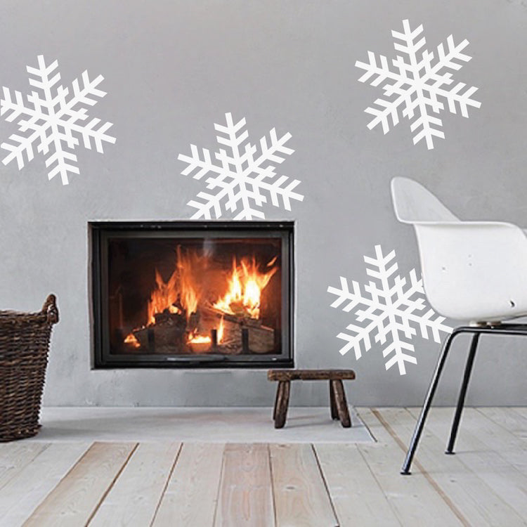 Snowflake Wall & Window Decals - Set of 4