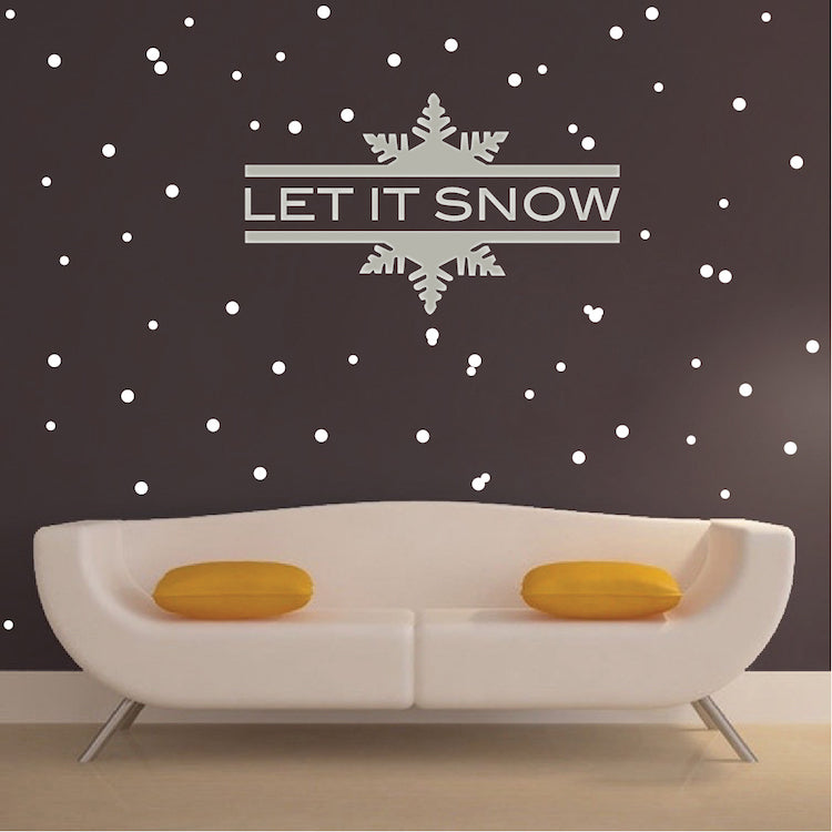Let It Snow Wall Quote Decal