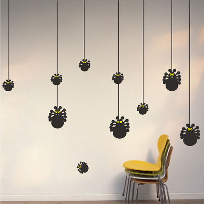 Halloween Spider & Web Wall Decal Set
