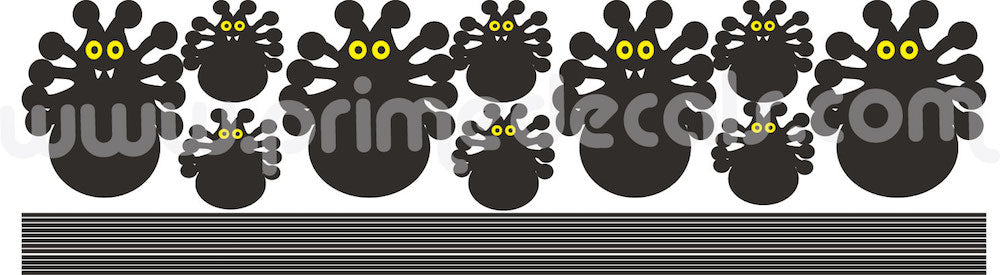 Halloween Spider & Web Wall Decal Set