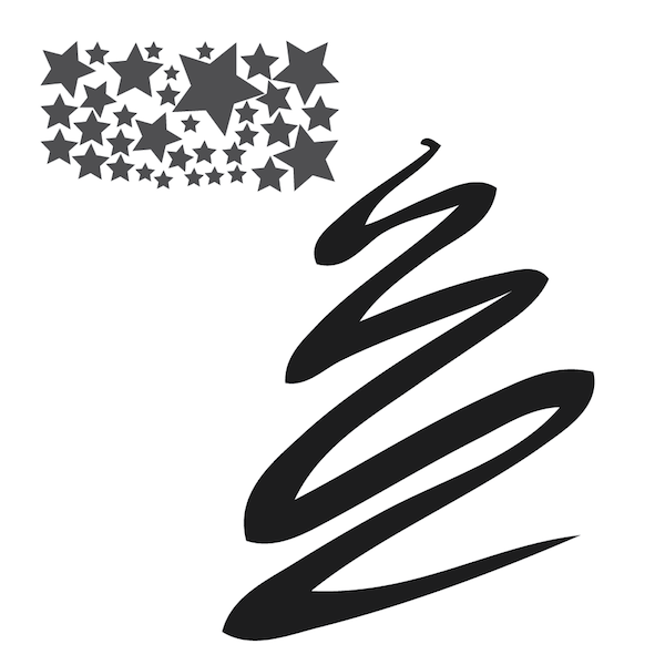 Christmas Tree & Stars Wall Decal Set - additional product image