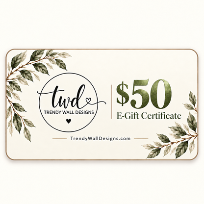 Trendy Wall Designs $50 e-gift certificate