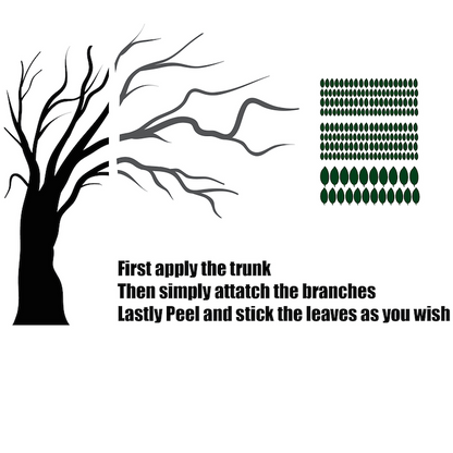 Blowing Tree and Leaves Wall Decal - view 4