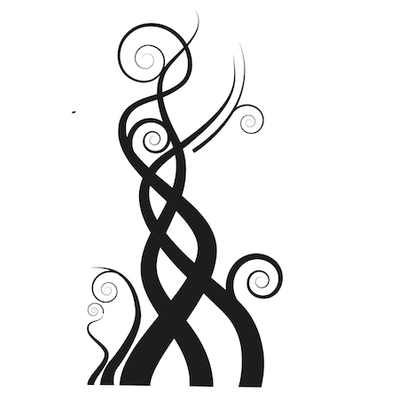 Wavy Abstract Tree Wall Decal - view 4