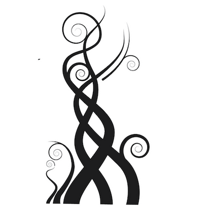 Wavy Abstract Tree Wall Decal - view 4