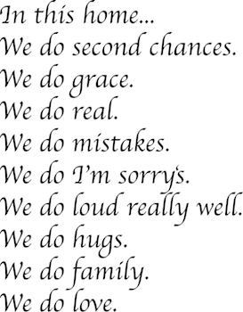 In This Home Wall Quote Decal