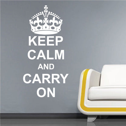Keep Calm and Carry On Wall Quote Decal - view 3
