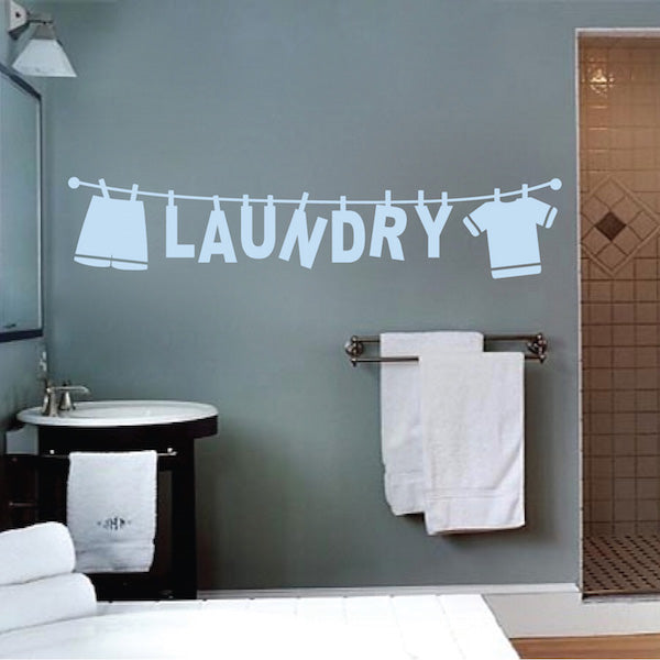 Laundry Lettering Wall Quote Decal - view 3