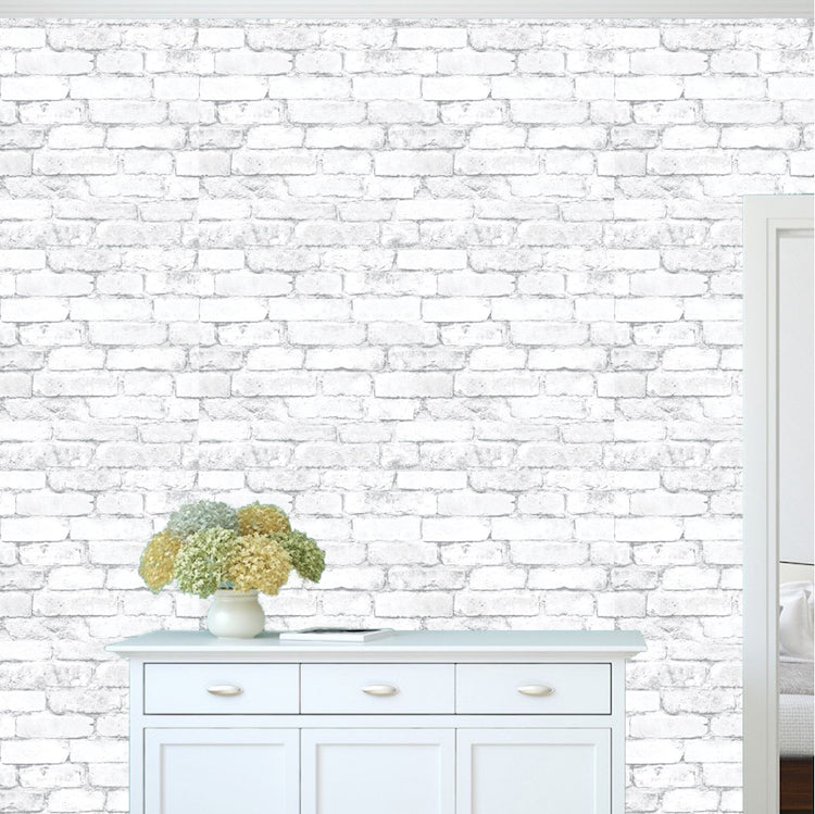White Brick Wallpaper Decal