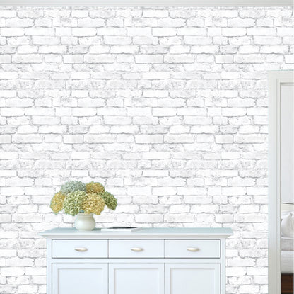 White Brick Wallpaper Decal