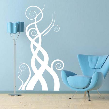 Wavy Abstract Tree Wall Decal - view 2