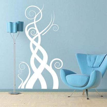 Wavy Abstract Tree Wall Decal - view 2