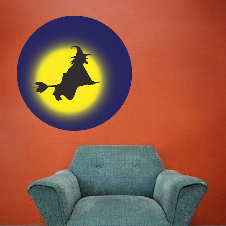 Witch Flying Halloween Decal – Spooky Wall Decor