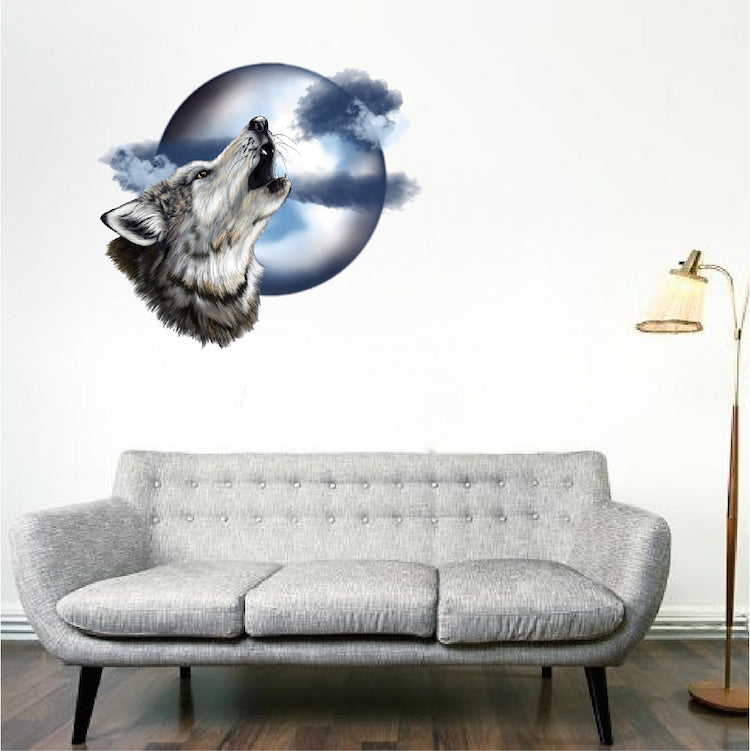 Howling Wolf Wall Decal
