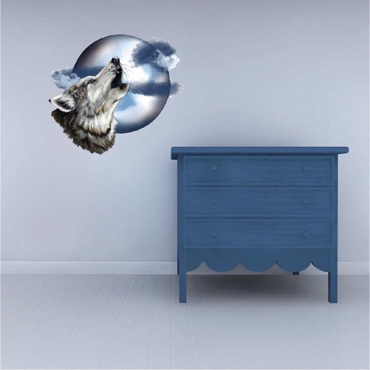 Howling Wolf Wall Decal
