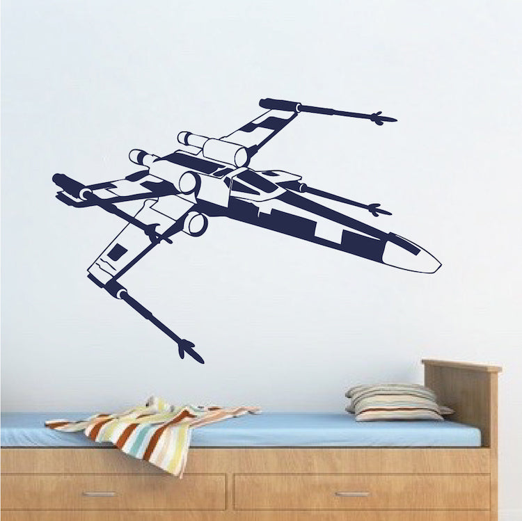 Winged Space Fighter Wall Decal - view 3