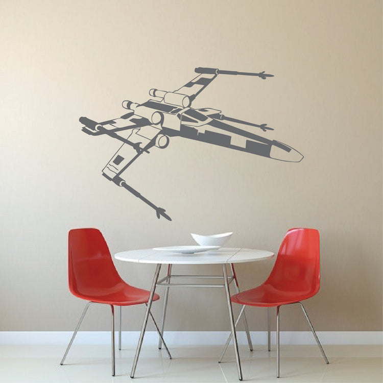 Winged Space Fighter Wall Decal - view 2
