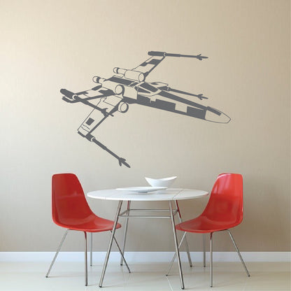 Winged Space Fighter Wall Decal - view 2
