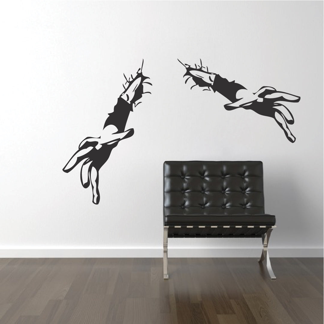 Zombie Hands Halloween Wall Decal - view 1