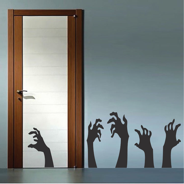 Zombie Hand Halloween Wall Decals