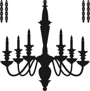 Antique Chandelier Wall Decal - view 4