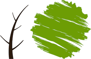 Brushstroke Tree Wall Decal - view 4