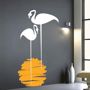 Flamingo Sunset Wall Decal Set - view 1