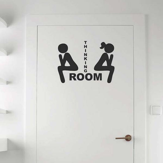 Thinking Room Bathroom Wall Decal - view 1