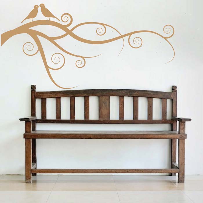 Love Birds on Branch Wall Decal - view 3